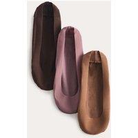 M&S 3 Pack Cotton Blend Footsies Sugar Plum