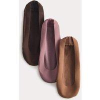 M&S 3 Pack Cotton Blend Footsies Sugar Plum