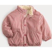 M&S Gingham Midweight Padded Coat (0-5 Yrs) Red Mix