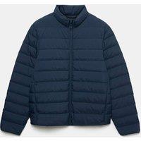 M&S Feather and Down Packaway Puffer Jacket Navy