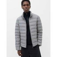 M&S Feather and Down Packaway Puffer Jacket Ash Grey