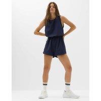 Goodmove Seersucker Relaxed Playsuit Dark Navy
