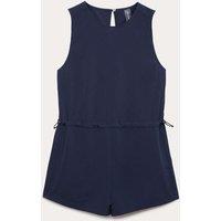 Goodmove Seersucker Relaxed Playsuit Dark Navy