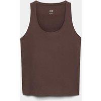 Goodmove Go Balance Scoop Neck Relaxed Vest Top Dark Chocolate