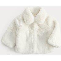 M&S Faux Fur Collared Jacket (0-5 Yrs) Cream