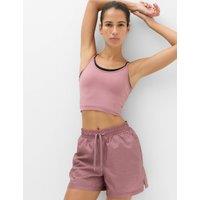 Goodmove Shimmer Double Layer Running Shorts Tea Rose