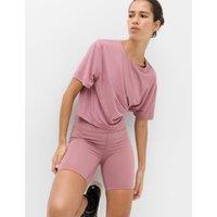 Goodmove Essential High Waisted Fitted Shorts Tea Rose