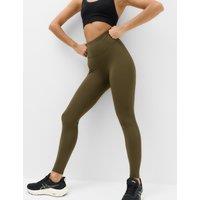 Goodmove Essential High Waisted Gym Leggings Dark Khaki