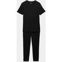 Autograph Supima Cotton Modal Loungewear Set Black