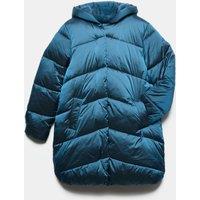 M&S Metallic Long Line Padded Coat (6-16 Yrs) Dark Turquoise