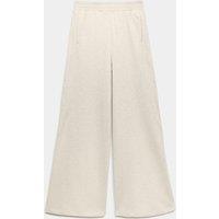 Goodmove Cotton Rich High Waisted Wide Leg Joggers Ecru