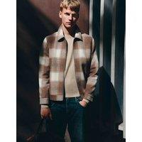 M&S Checked Jacket Ecru Mix