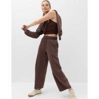 Goodmove Cotton Rich Garment Dye Barrel Joggers Dark Chocolate