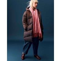 M&S Metallic Long Line Padded Coat (6-16 Yrs) Dark Chocolate