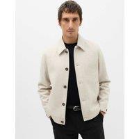 M&S Button Through Jacket Winter White