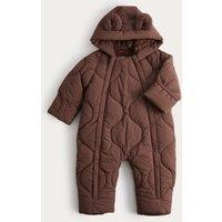 M&S Hooded Snowsuit (0-3 Yrs) Chocolate