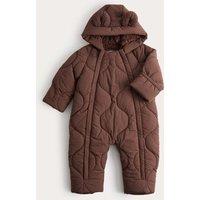 M&S Hooded Snowsuit (0-3 Yrs) Chocolate