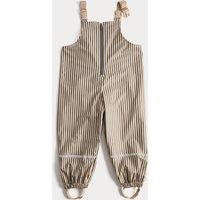 M&S Waterproof Dungaree Trousers (2-8 Yrs) Beige Mix