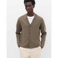 M&S Air Yarn Knitted Cardigan Medium Brown