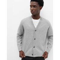 M&S Air Yarn Knitted Cardigan Grey