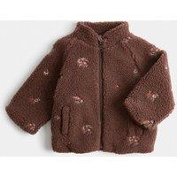 M&S Borg Floral Jacket (0-5 Yrs) Brown Mix