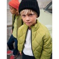 M&S Stormwear Mid Weight Padded Zip Through Jacket Chartreuse