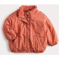 M&S Lightweight Floral Padded Jacket (0-5 Yrs) Orange Mix