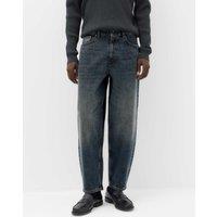 M&S Authentic Barrel Fit Rigid Jeans Blue Tint