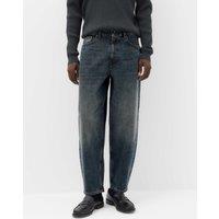 M&S Authentic Barrel Fit Rigid Jeans Blue Tint
