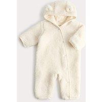 M&S U Borg Bobble Hood Pramsuit (0-1 Yrs) Light Cream