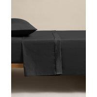 M&S Egyptian Cotton 230 Thread Count Flat Sheet Black