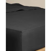 M&S Egyptian Cotton Deep Fitted Sheet Black