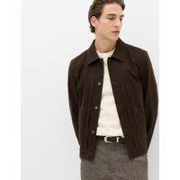 M&S Faux Suede Utility Jacket Bitter Chocolate