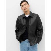 M&S Faux Leather Chore Jacket Black