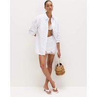 M&S Pure Cotton Oversized Shirt Soft White