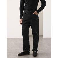 Autograph Loose Fit Pure Cotton Japanese Selvedge Jeans Black