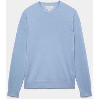 Autograph Pure Extra Fine Merino Wool Crew Neck Jumper Dusty Blue