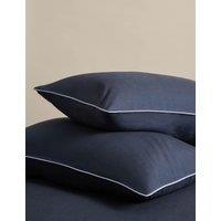 M&S 2 Pack Pure Linen Pillowcases Navy