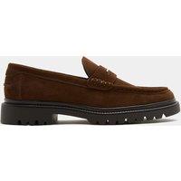 M&S Suede Chunky Sole Slip On Loafers Brown