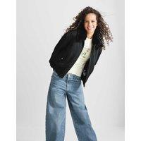 M&S Stormwear Faux Fur Collared Bomber Jacket (6-16 Yrs) Black