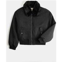 M&S Stormwear Faux Fur Collared Bomber Jacket (6-16 Yrs) Black