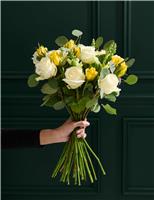 White & Yellow Rose Bouquet