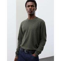 Autograph Pure Cashmere Crew Neck Jumper Khaki/Olive