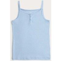 M&S Cotton Rich Pyjama Top (6-16 Yrs) Blue