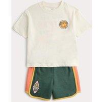 M&S Cotton Rich Graphic Pyjamas (12 Months - 8 Years) Ivory Mix