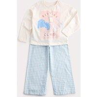 M&S Pure Cotton Bedtime Graphic Pyjamas (1-8 Yrs) Blue Mix