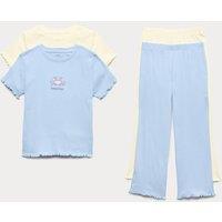 M&S 2 Pack Cotton Rich Pyjama Set (6-16 Yrs) Blue