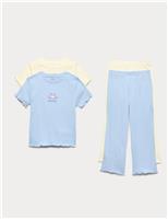 Kids 2 Pack Cotton Rich Pyjama Set (6-16 Yrs)
