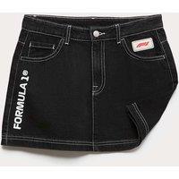 M&S Formula 1 Denim Mini Skirt (6-16 Yrs) Black