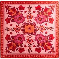 M&S Satin Printed Neckerchief Pink Mix